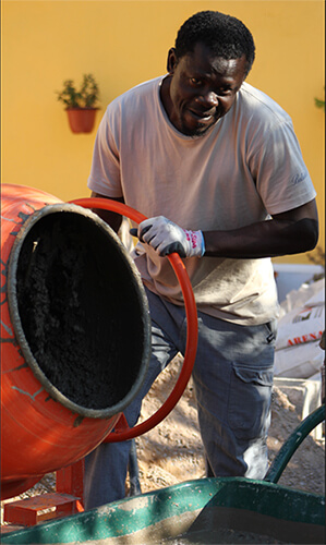 Trabajador inmigrante africano